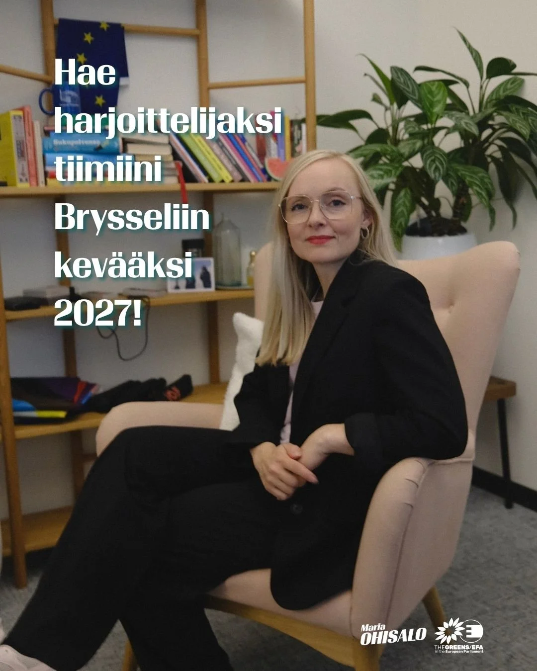 Hae harjoittelijaksi Maria Ohisalon toimistoon Euroopan parlamenttiin kevääksi 2027