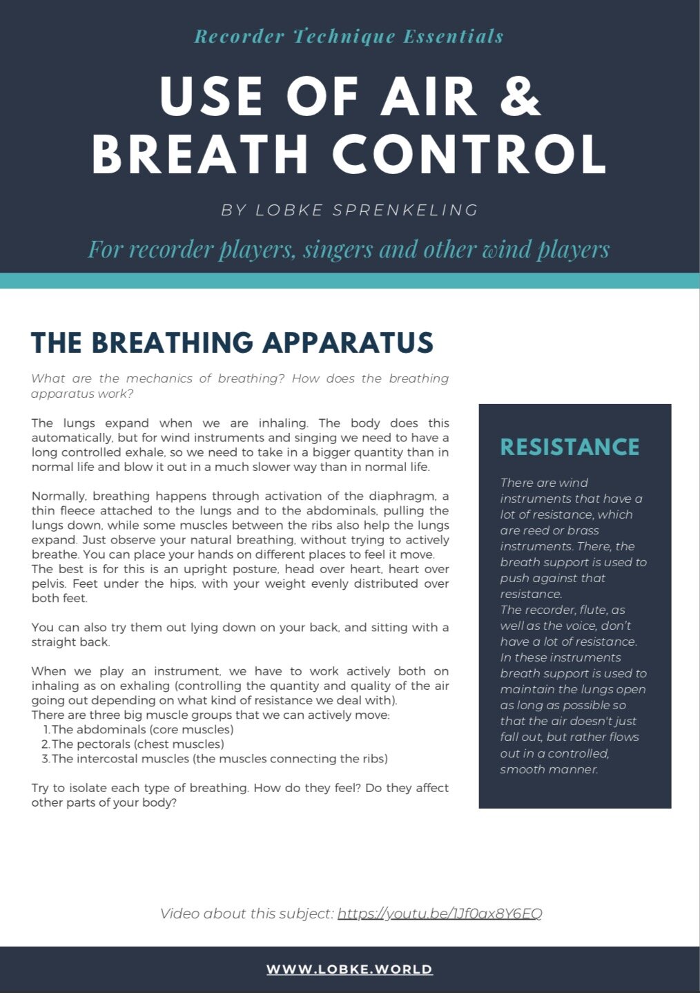 Use of air &amp; breath control