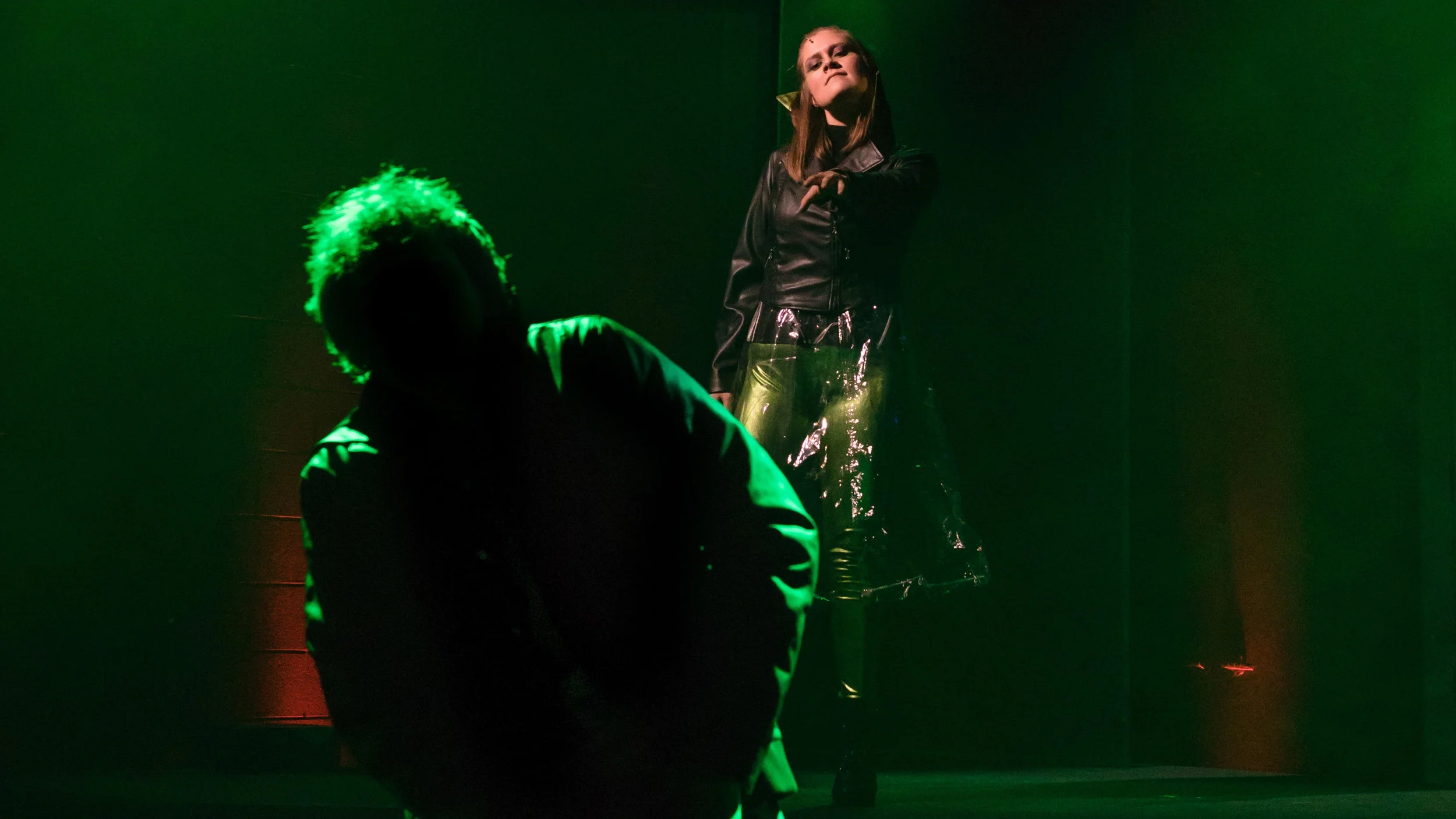 Photo by RJ Pavel, Be More Chill, Monumental Theatre Co., Directed by Izzy Smelkinson, Scenic Design by Simone Schneeberg, Lighting Design by Helen Garcia-Alton, Sound Design by Jordana Abrenica