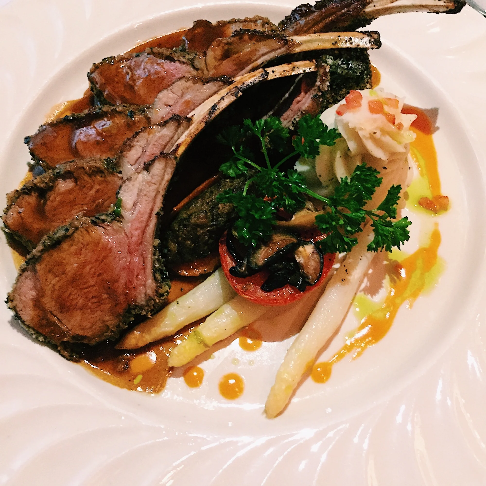 Roasted New Zealand Baby Rack of Lamb