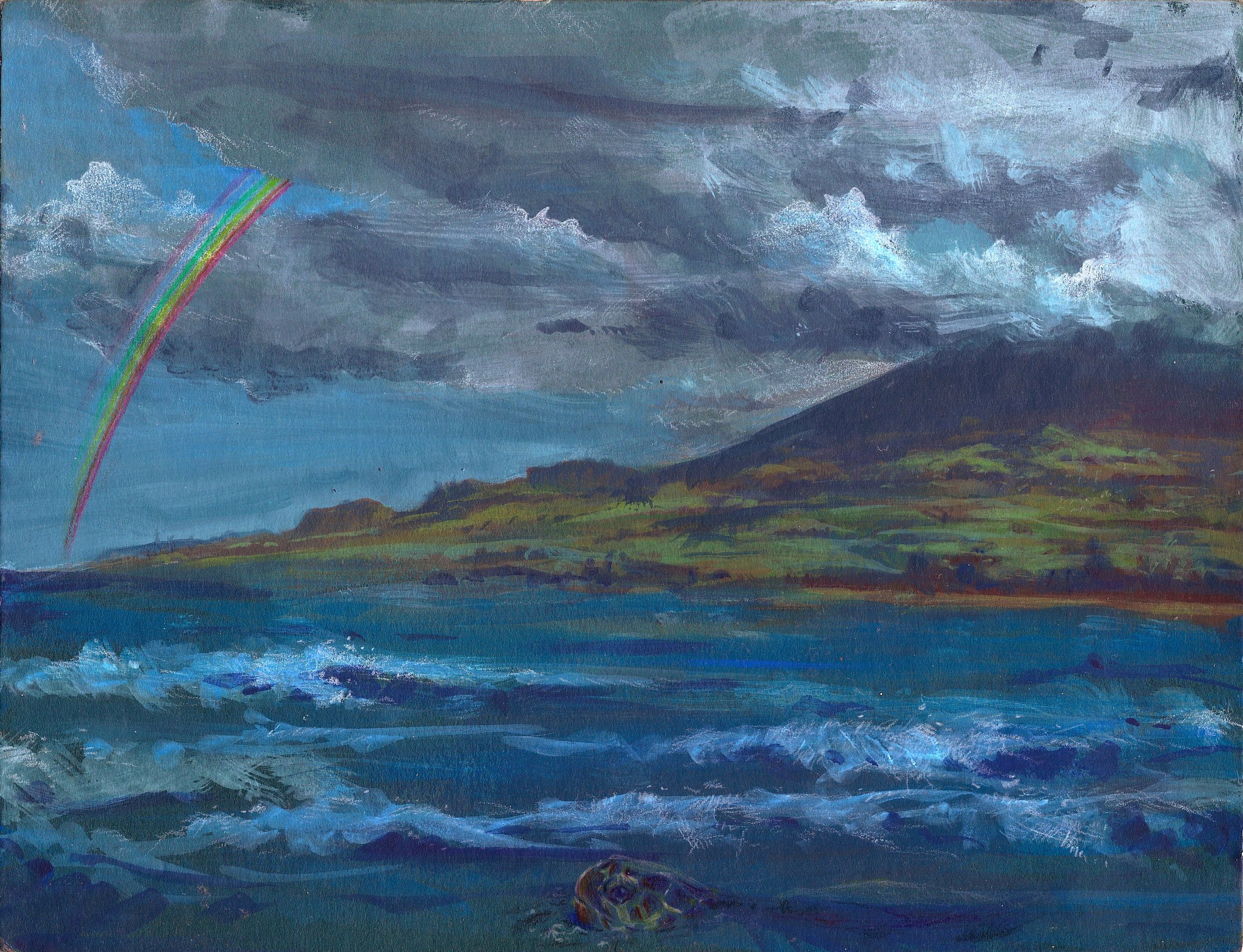   Maui  acrylic and graphite on board. 2008 