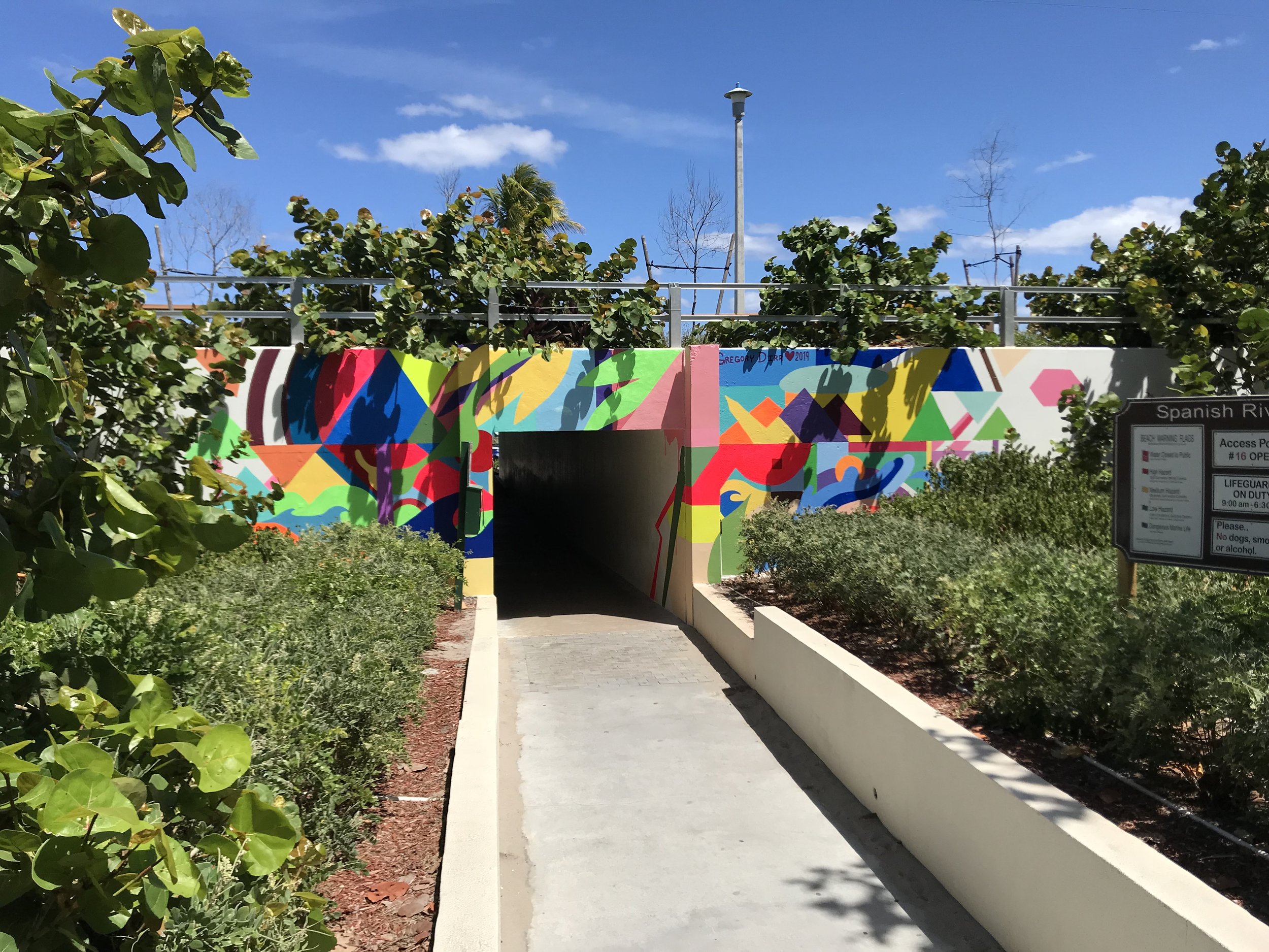   Kaleidoscope  commissioned by The City of Boca Raton. part of my Color Abstractions series 45’w x 25’h Spanish River Park 3001 N State Rd A1A, Boca Raton, FL, 33431. 2019 