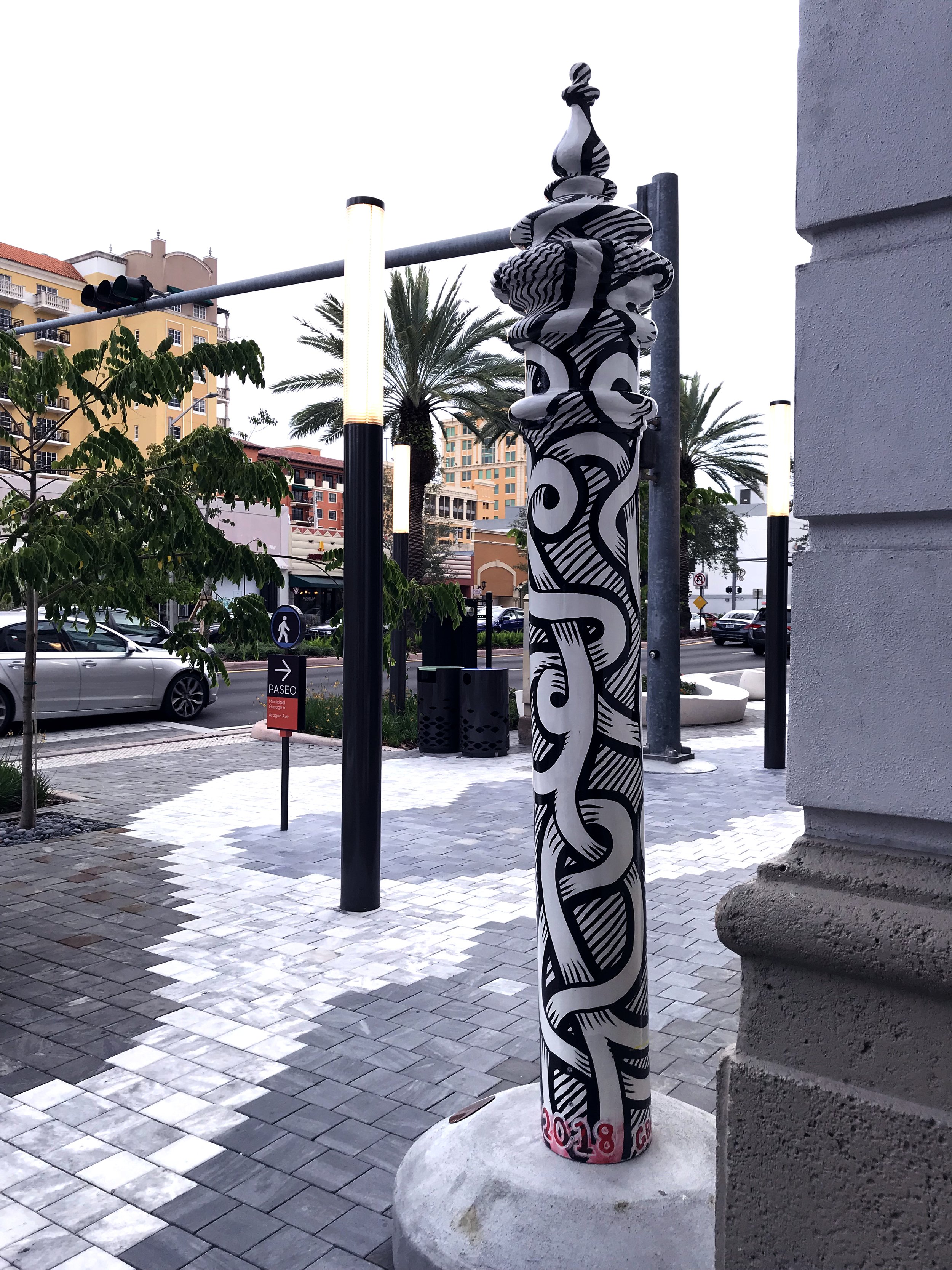   Venetian Knotwork  commissioned by The City of Coral Gables for Venice in the Gables. part of my Knotwork series 55 Miracle Mile, Coral Gables, FL, 33134. 2018 