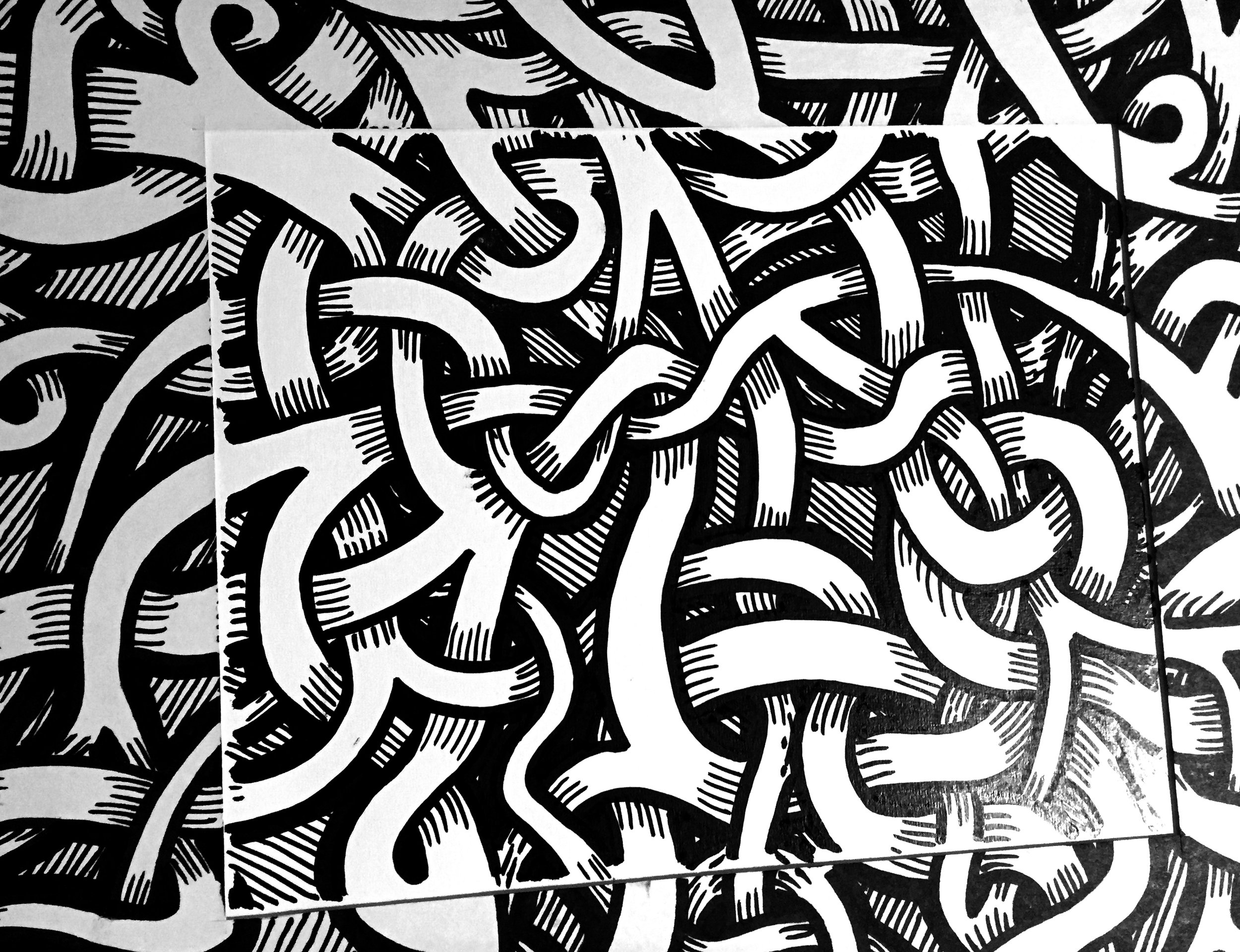   Old Knotwork 1  ink on paper. 2013    owned by Private Collector   