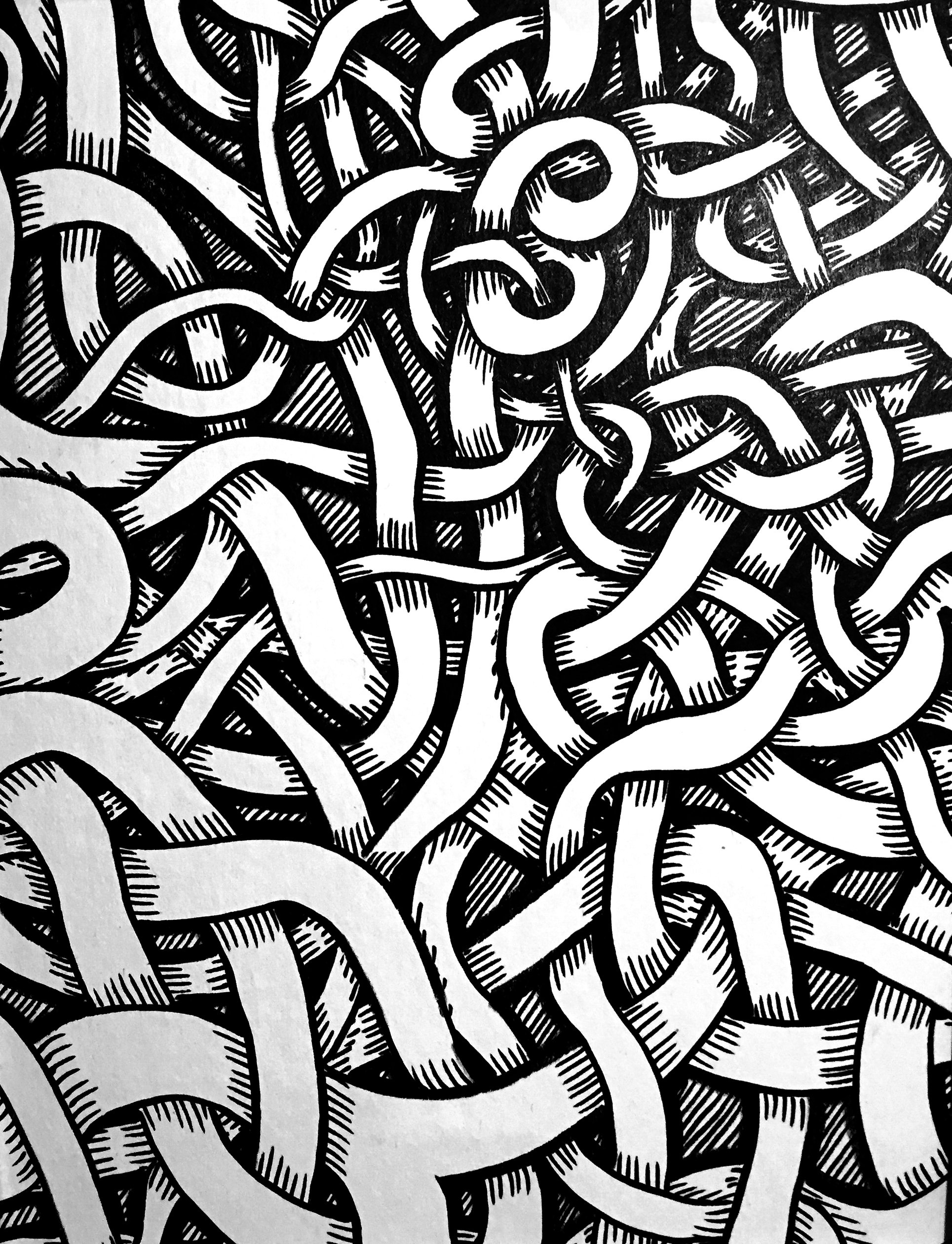   Old Knotwork 3  ink on paper. 2013    owned by Private Collector   