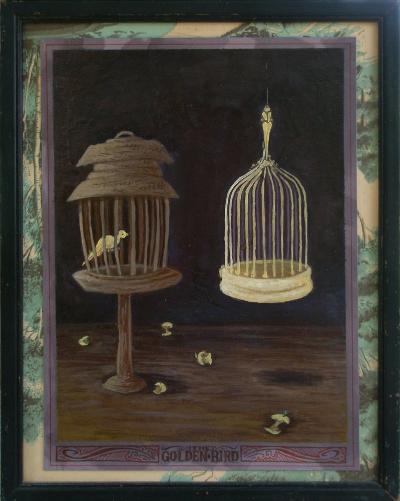   The Golden Bird  acrylic on paper. 2008  exhibited -  Mac B Gallery 2008  