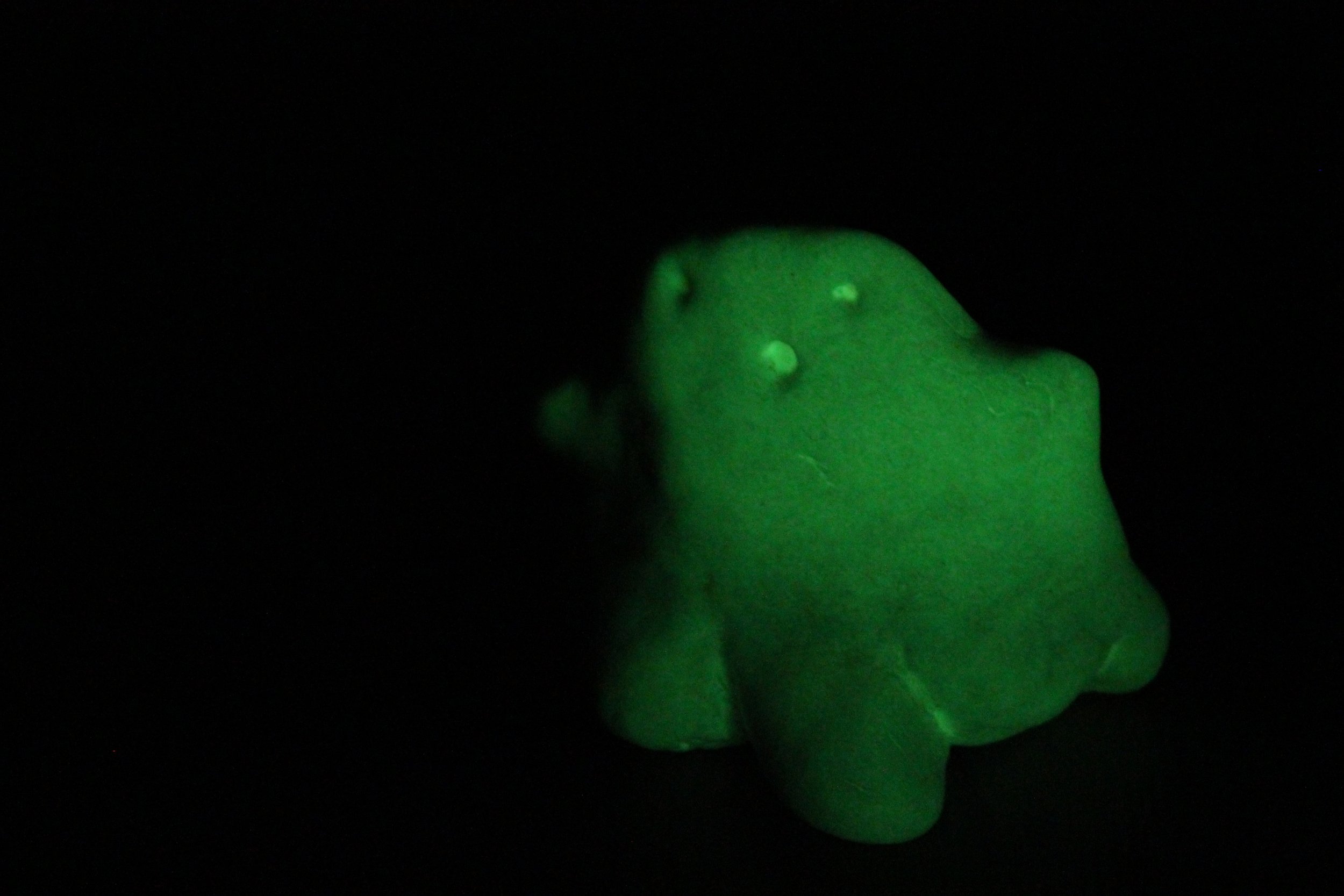   Glowing Ghost 2  glow in the dark clay. 2010 