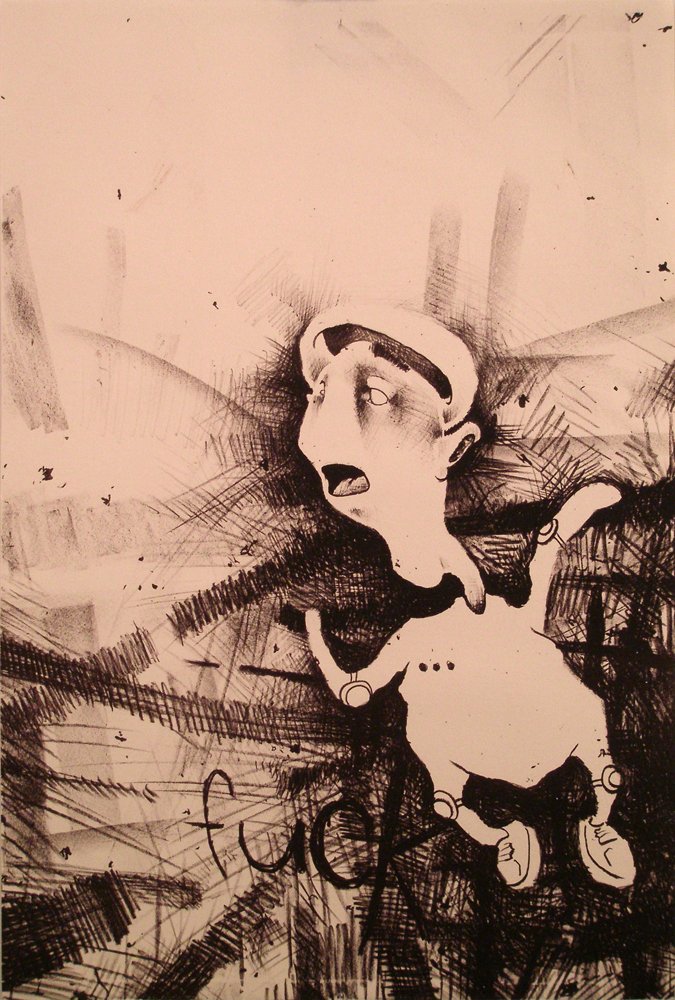   Oh Shit  lithography on paper. 2008 