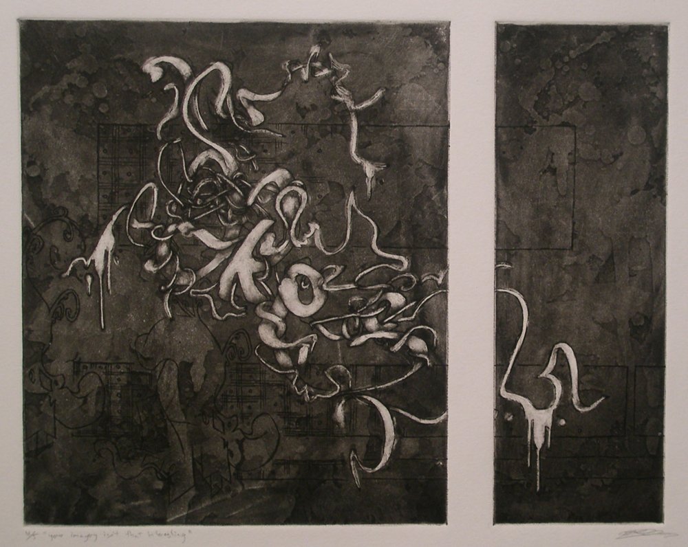   Your Imagery Isn’t That Interesting  line etching, aquatint, mezzotint on paper. 2008 