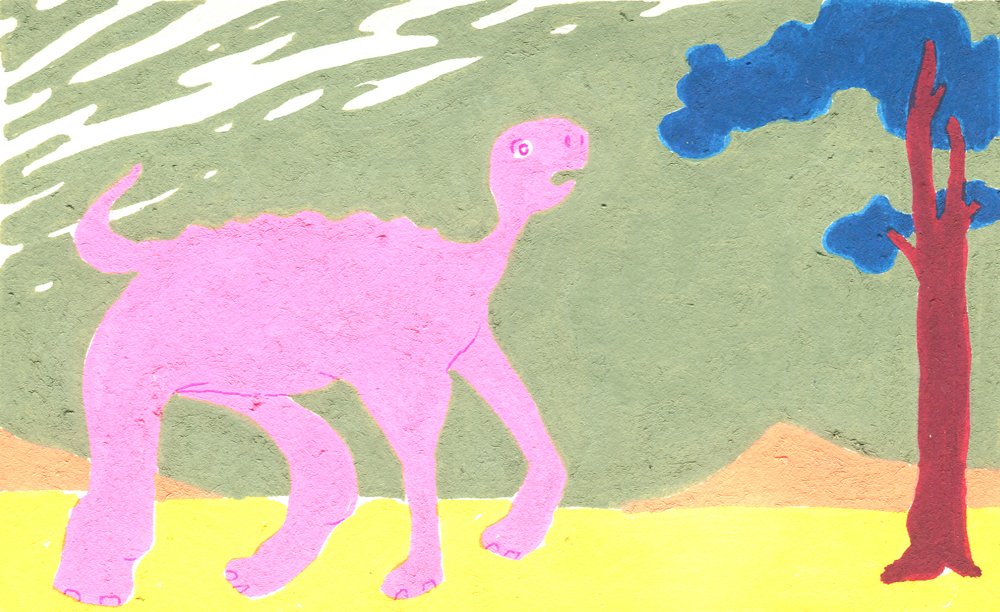   Dinosaur  acrylic on paper. 2009 