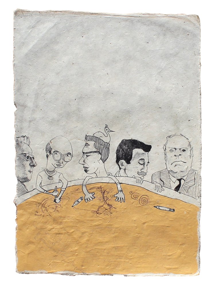   Dr. Strangelove Poster  ink, acrylic on rice paper. 2010 