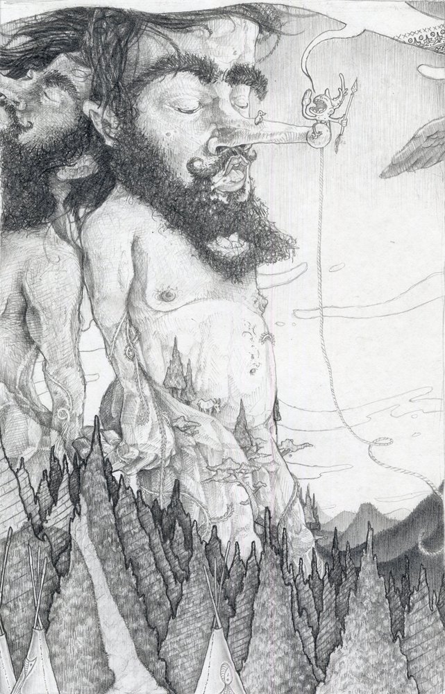   Giants  graphite on paper. 2009 