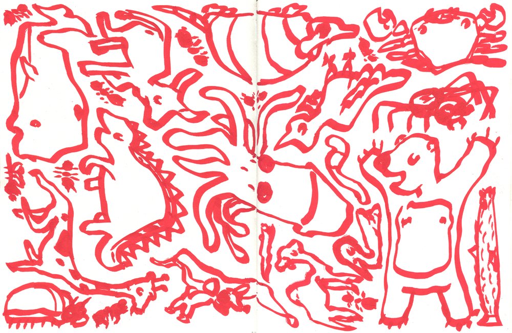   Keith Haring  ink on paper. 2009 