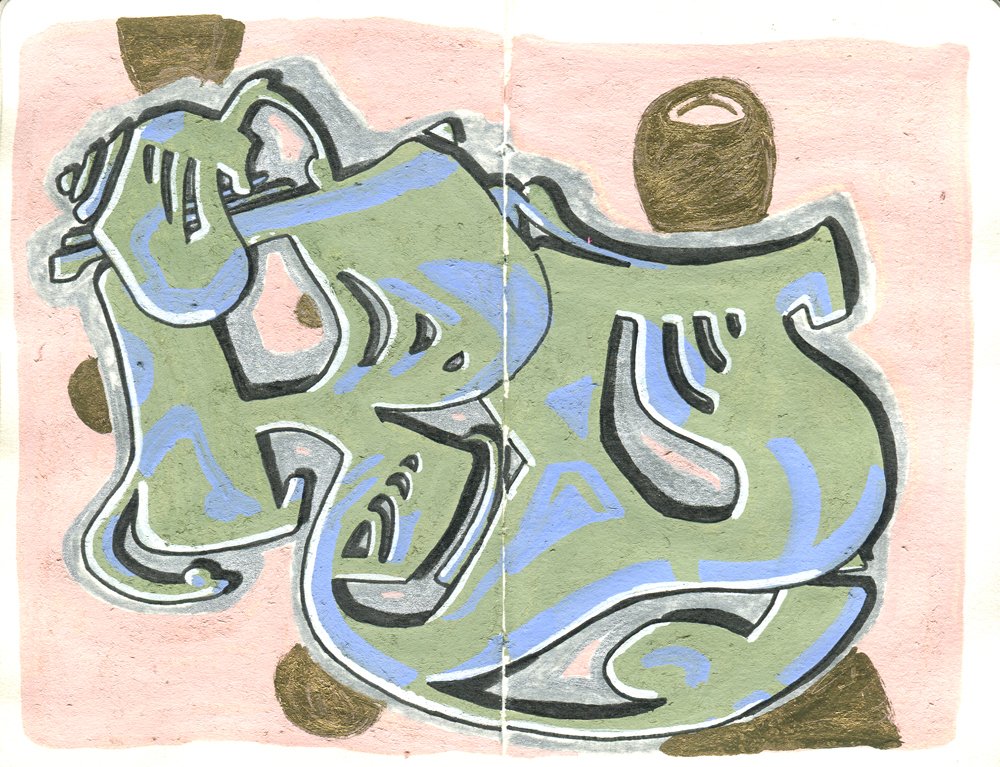   Oreo  acrylic on paper. 2009 