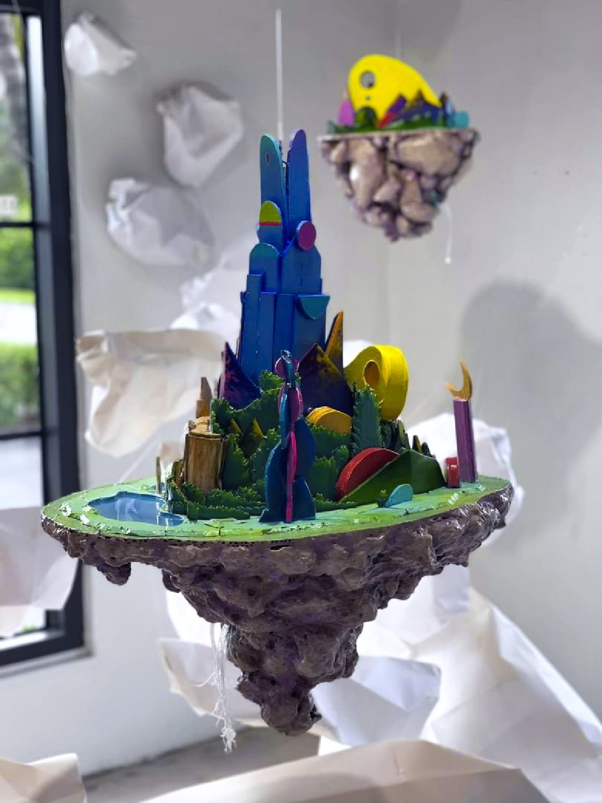 Keys To The Big Book - Floating Islands by Gregory Dirr (solo exhibition, site-specific installation, curation) Resource Depot, West Palm Beach, FL, 2024