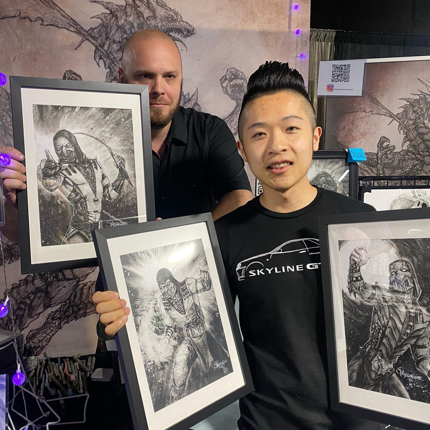 Fantastic weekend at the #villainarts tattoo convention!! Always humbled by the amount of talent at these shows. Met lots of great folks like Tou and Nate who picked up these two sets of originals!! Thanks everyone who picked up some prints,originals