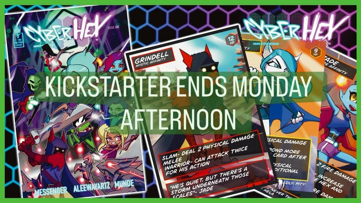 24 hours left to get your copy of MY FIRST PUBLISHED CARD GAME! If not for yourself, it makes for a great gift for any trading card game player! Features a 24 page comic, play mat, and battle deck! #art #tcg #comics