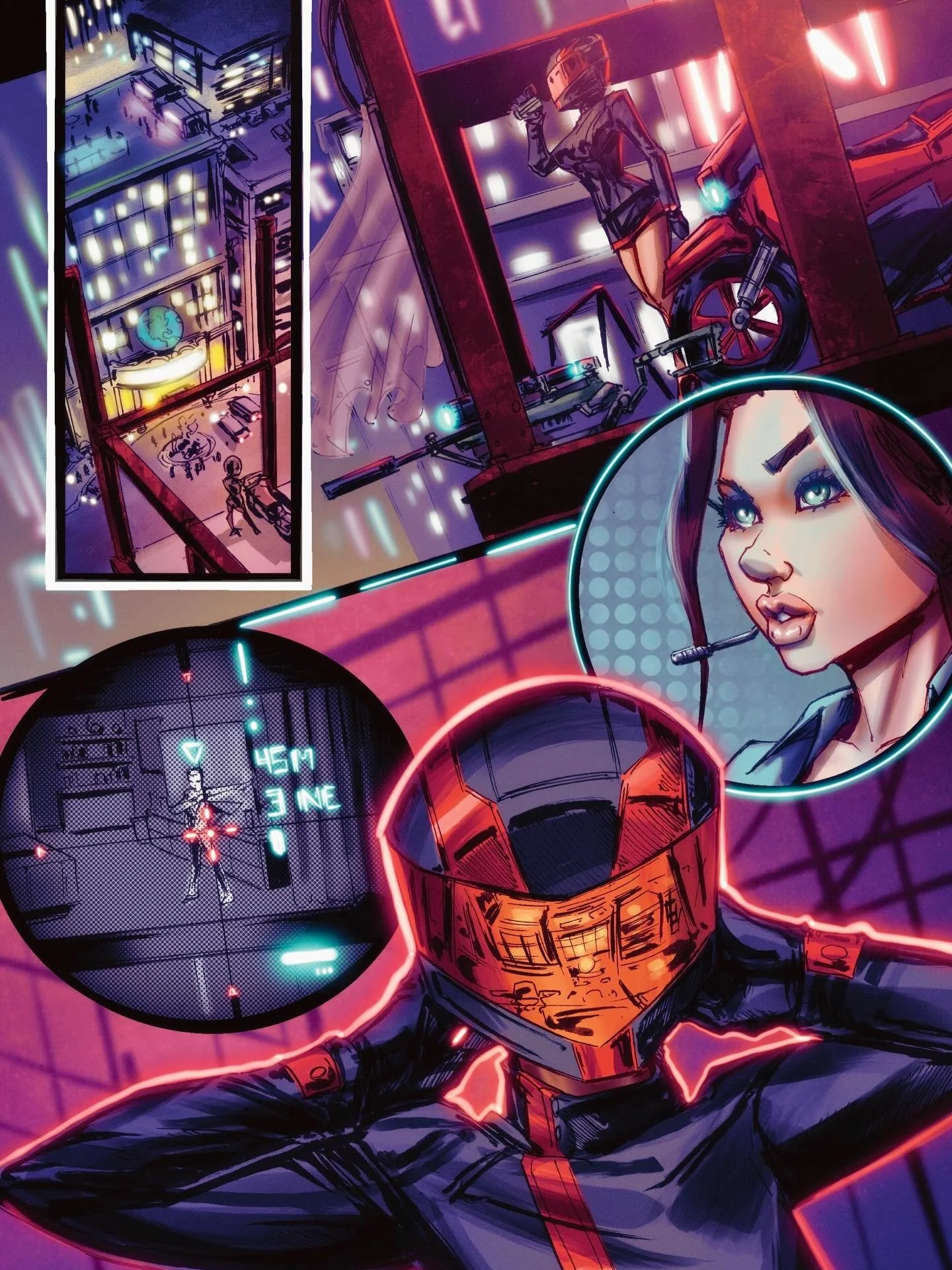 Working on a preview for RED SPYDER - an elite assassin trained in espionage and martial arts, Angelina is tasked with disrupting an arms deal that&rsquo;s being closed in a high stakes casino. She sees an opportunity to score the keys to the weapon 