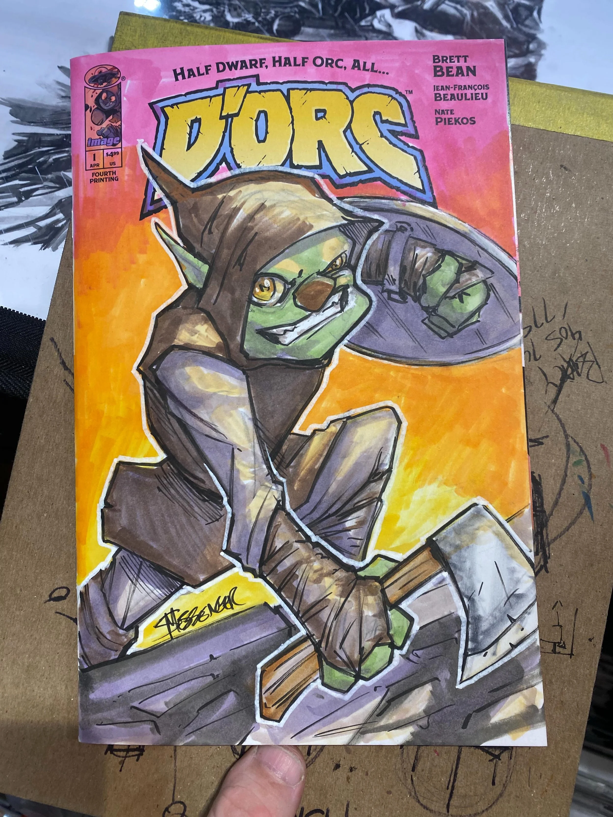 Last day at Denver fan expo! Here&rsquo;s some available sketches I&rsquo;ve got at the booth! Ap1001 #art #sketchcover #dorc #comicbooks #comicbookart