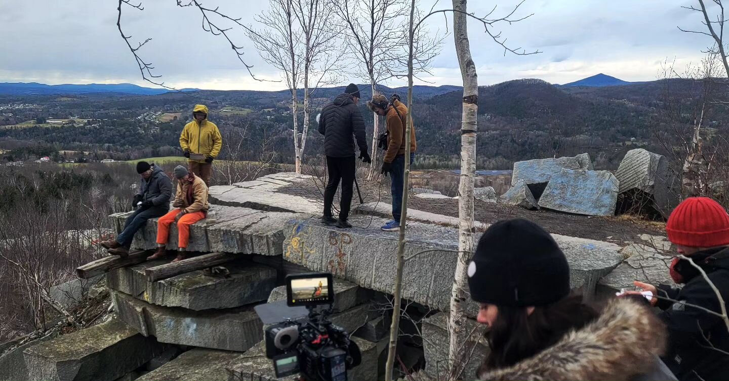 Final day of shooting on a short film we have been working on for over a year now.  @huffmanstudio wrote moving script and pulled together an awesome menagerie of Vermont film makers and actors. Today @fishermichaelb @notjessvos  Eric and @threepeaks