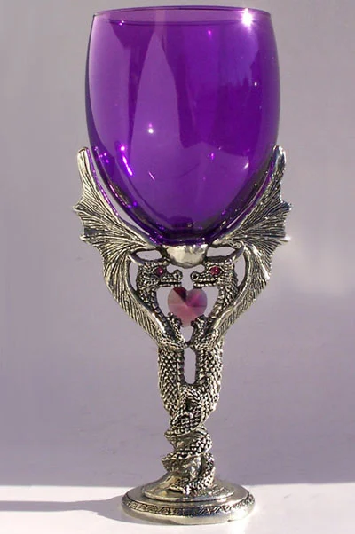 Twin Dragon Purple Glass