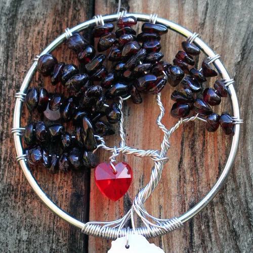 Gemstone Wishing Tree - Garnet