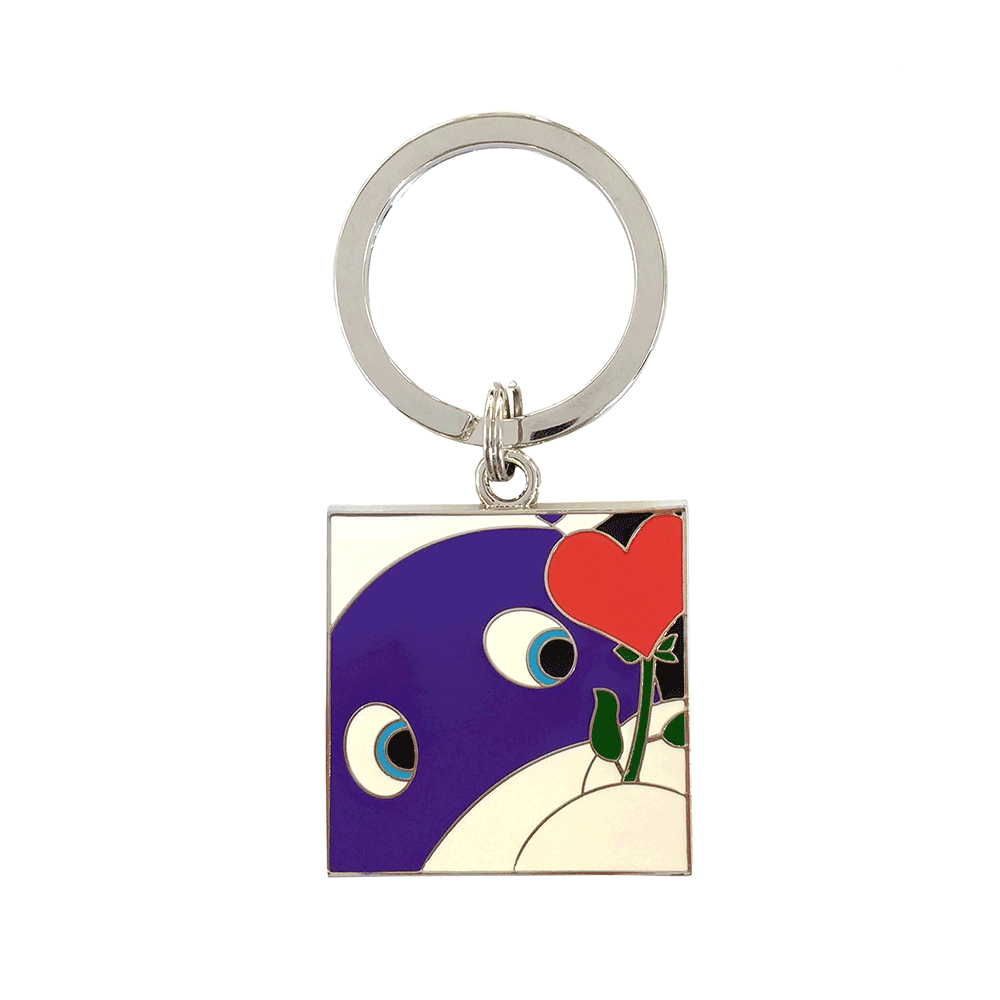 Zebra-heart-rose-keyring-front.png