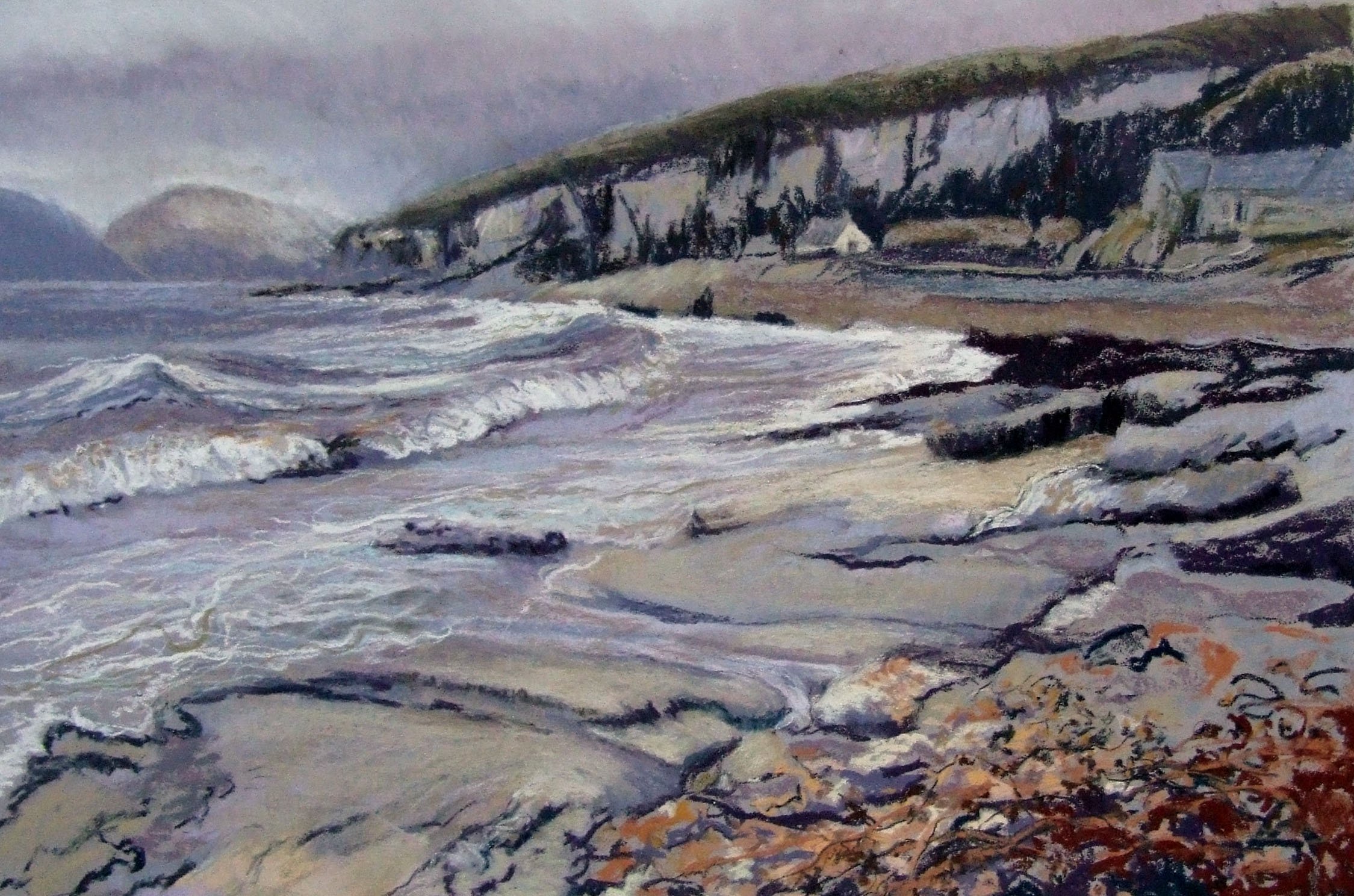 The shore at Elgol, Skye, pastel LindaNevill.jpg
