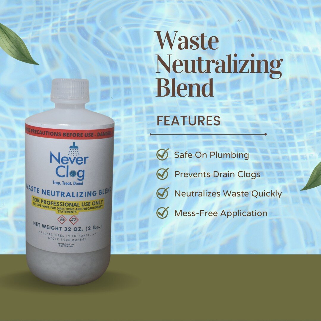 Try our Waste Neutralizing Blend drain cleaner, a drain cleaner that is safer on users and plumbing systems!