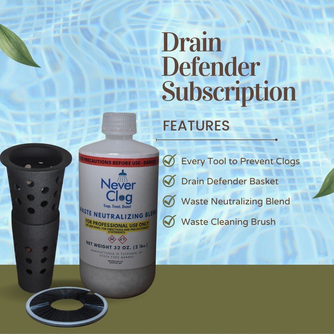 Finally! All your drain cleaning needs are ready before you need them, with a Drain Defender Subscription!