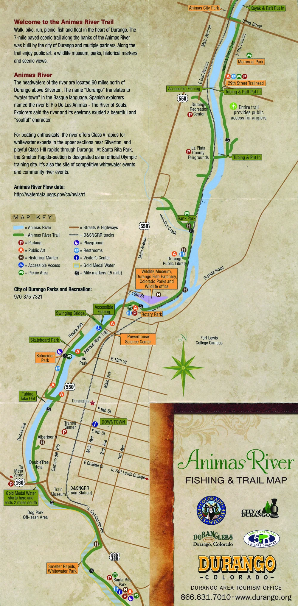Animas River Fishing Map Animas River Map — Five Rivers Trout Unlimited