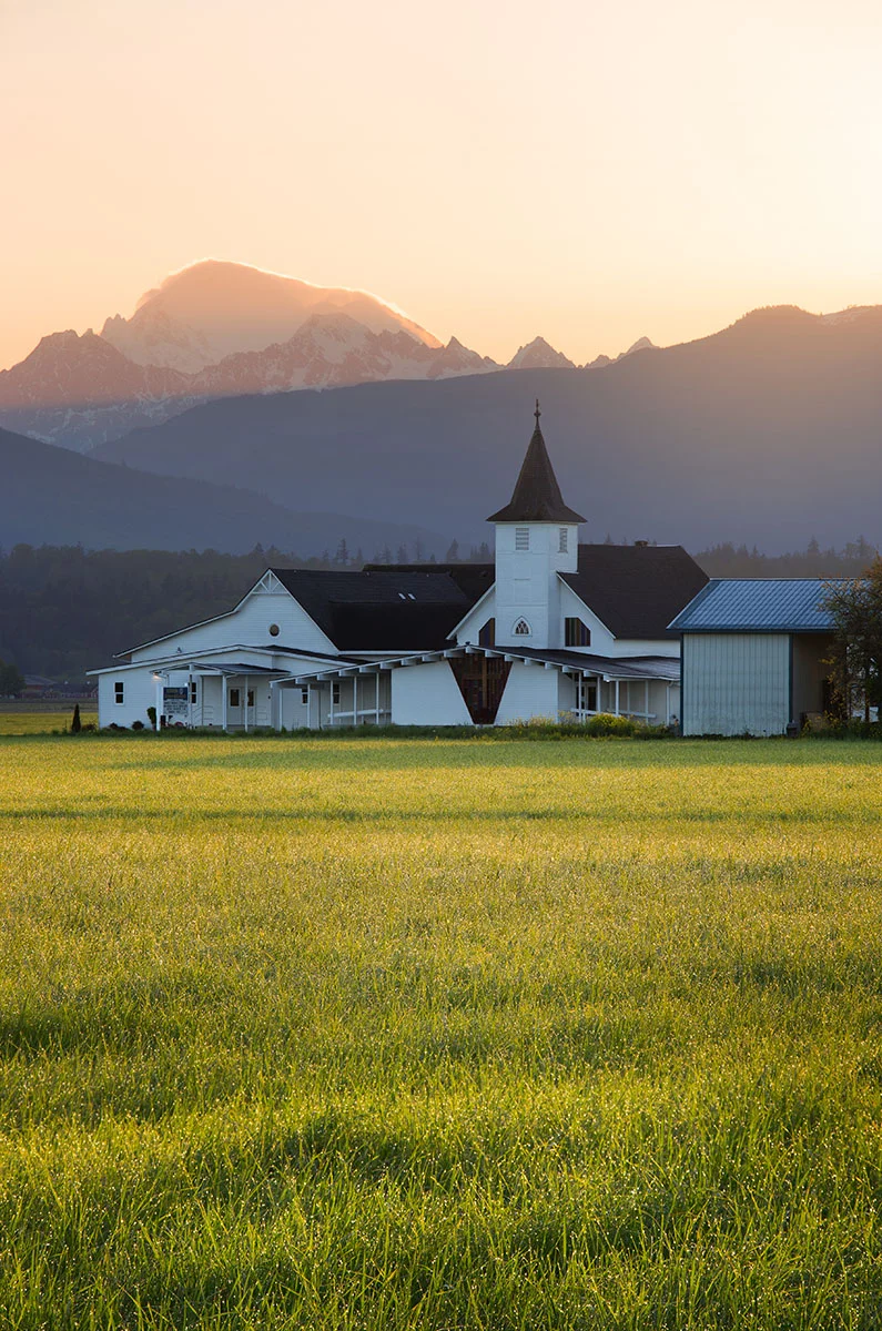 “First Light Under Mt. Baker” - Skagit Valley, WA