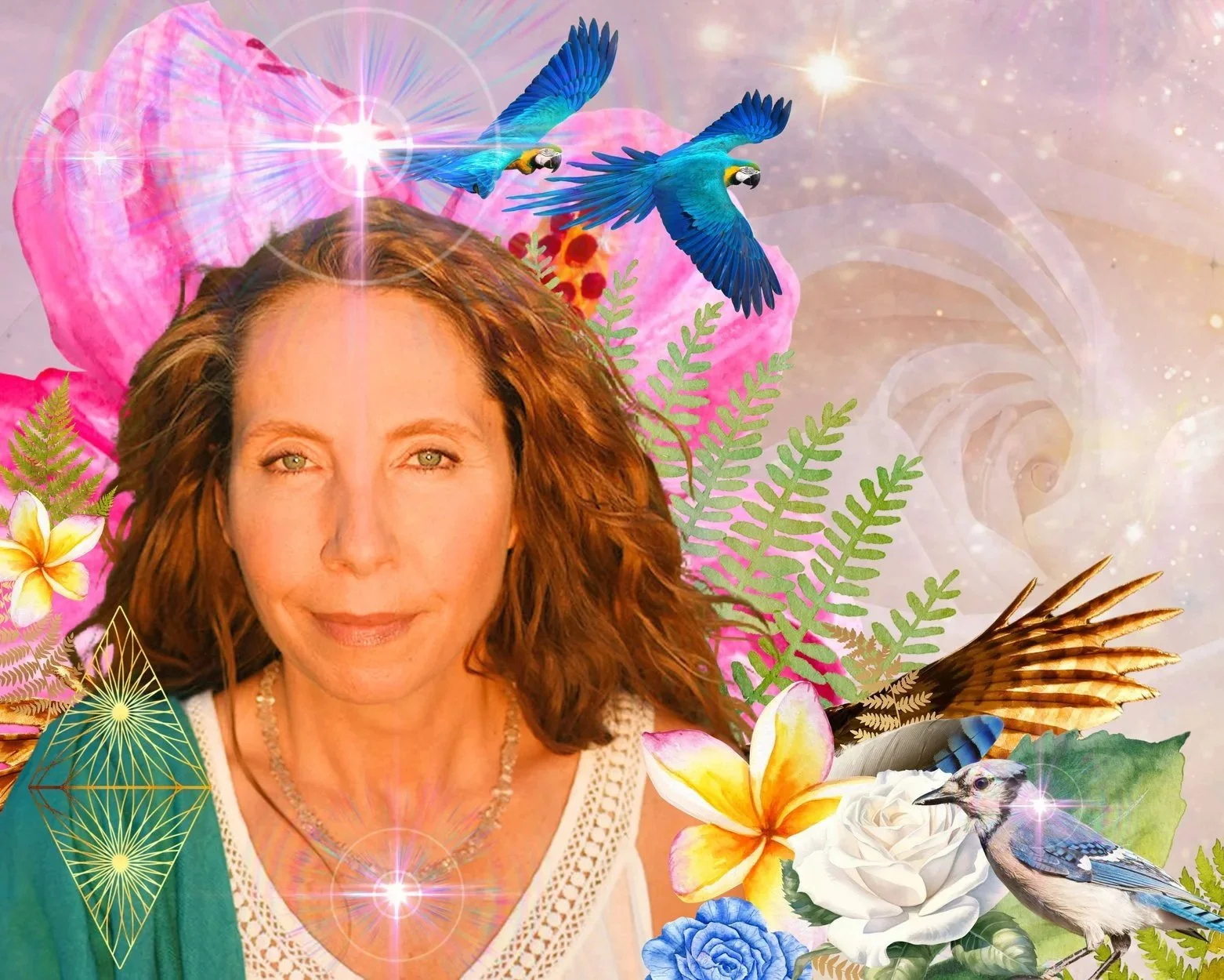 Image of Amala with logo and New Earth Magical Quantum Field Multidimensional Design