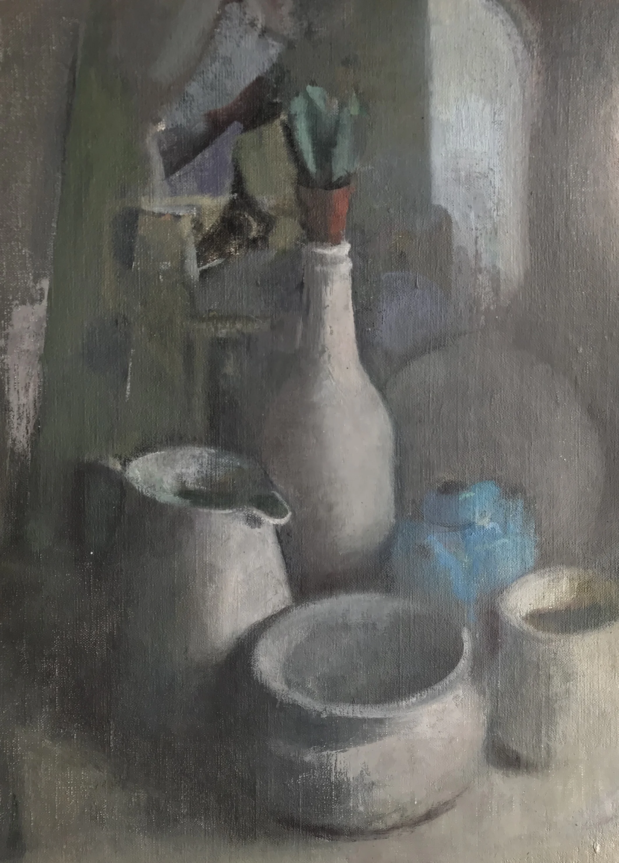 Painting, detail, by Clare Haward 2018