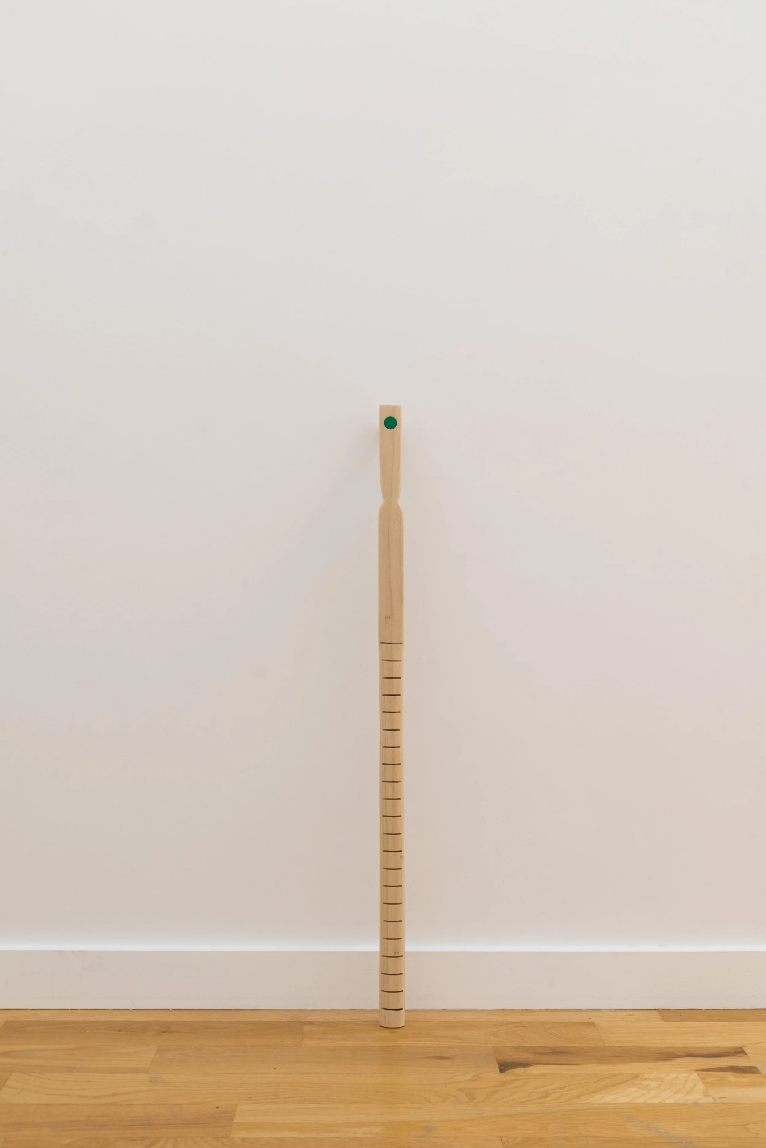 Gordon Hall , Depth Tool , 2025, Poplar, gouache, 36 x 2 x 1 1/2 in. 91.4 x 5.1 x 3.8 cm. Gordon Hall Depth Tool , 2025 Poplar, gouache 36 x 2 x 1 1/2 in. 91.4 x 5.1 x 3.8 cm
