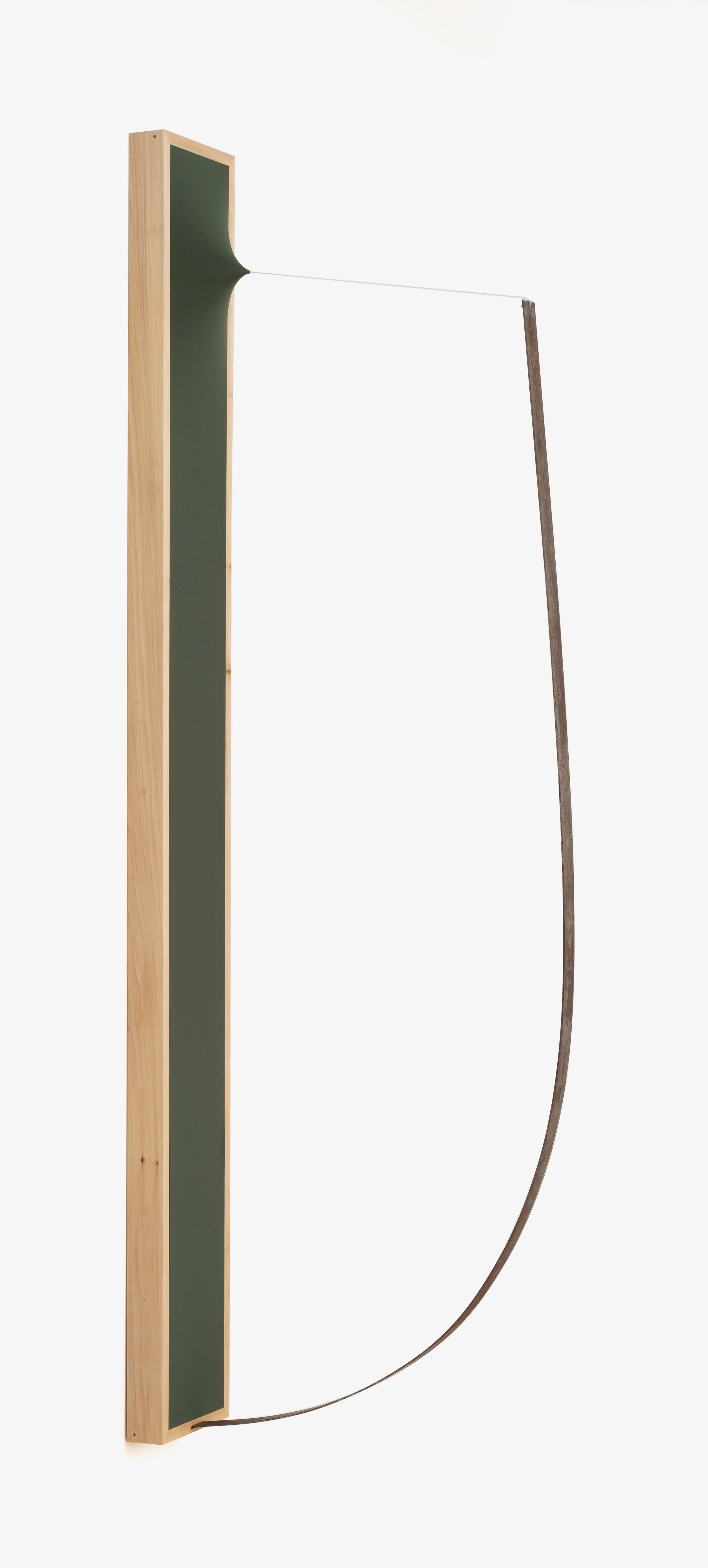 Kiah Celeste Eric , 2025 Spandex, steel and plastic cord in poplar frame 80 x 8 1/2 x 28 in. 203.2 x 21.6 x 71.1 cm