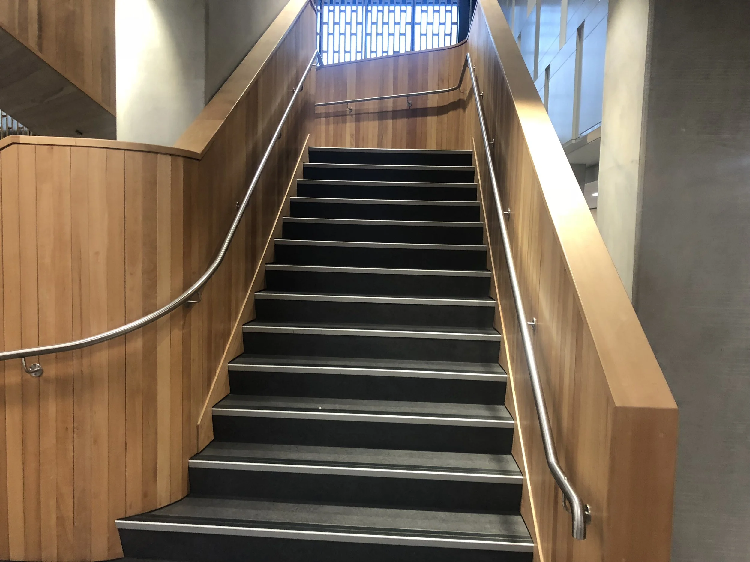 burwood hospital stairwell:cedar.jpg
