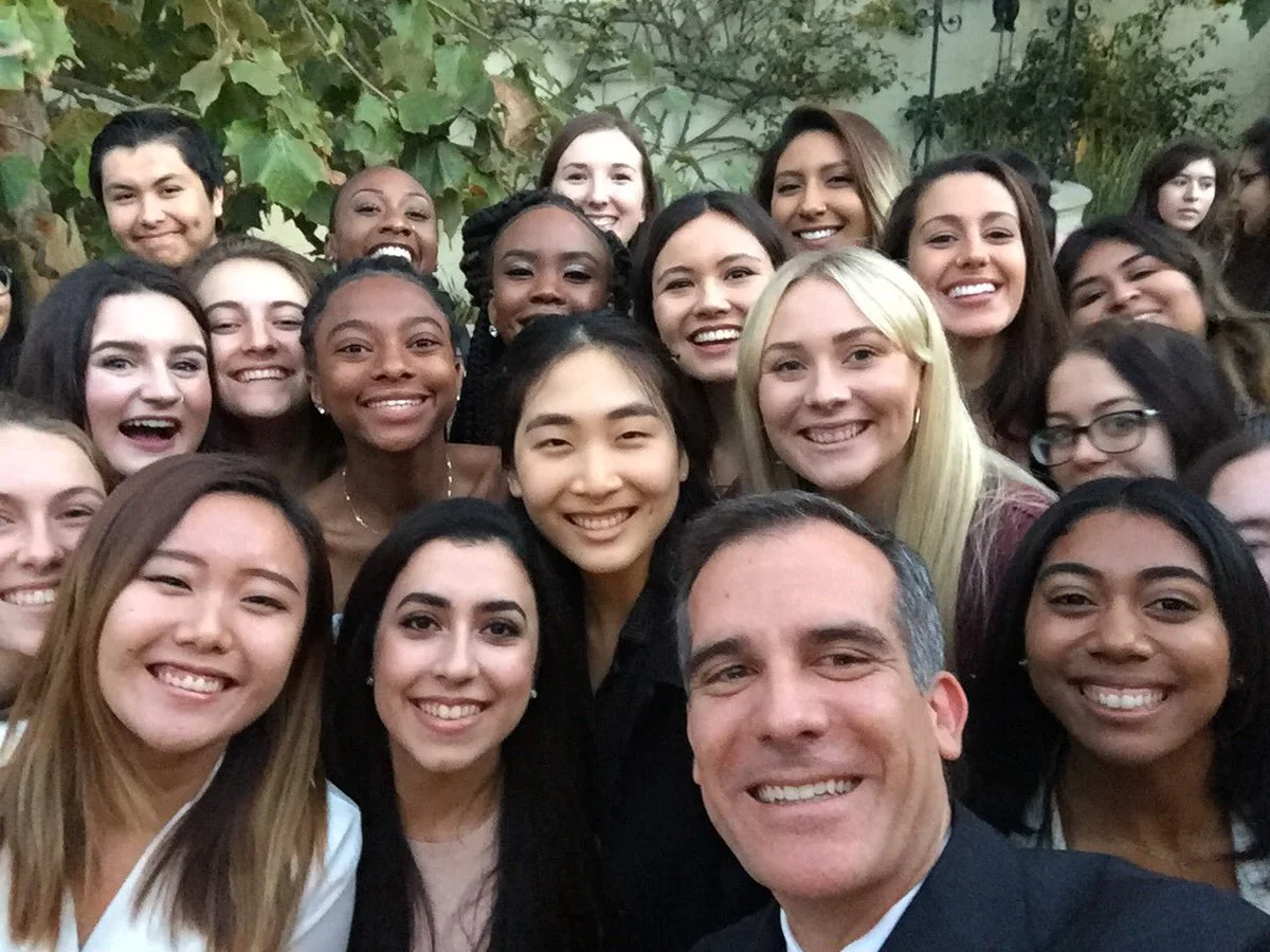  Getting a selfie with Mayor Eric Garcetti 