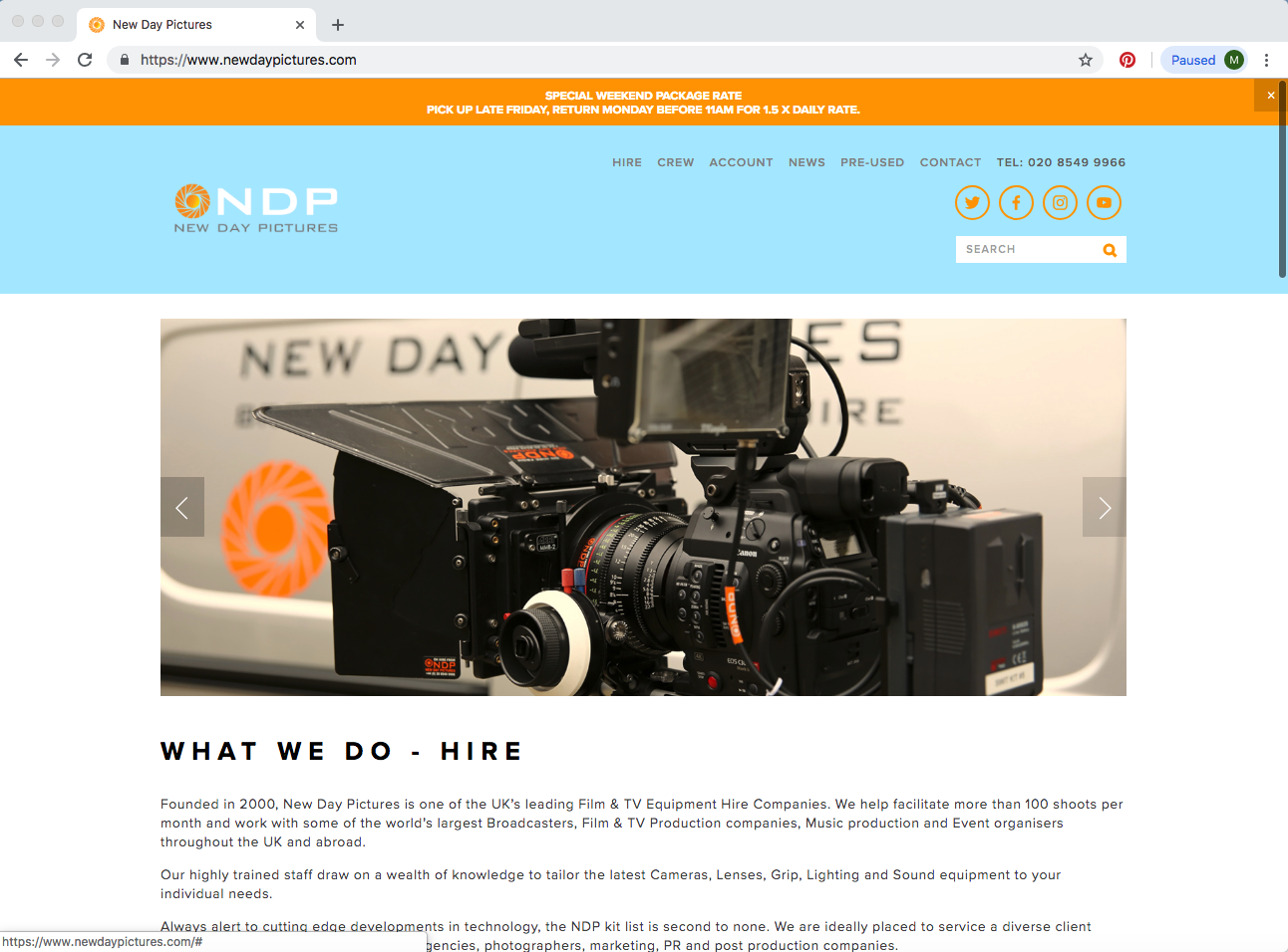 New Day Pictures required a new website that was easy to navigate and could showcase their products to customers in a quick and easy format. The brief requested a bright, modern website including hundreds of products, that could be categorised and searched for. The target audience now have a smooth experience when visiting the site and obtaining the information they need.