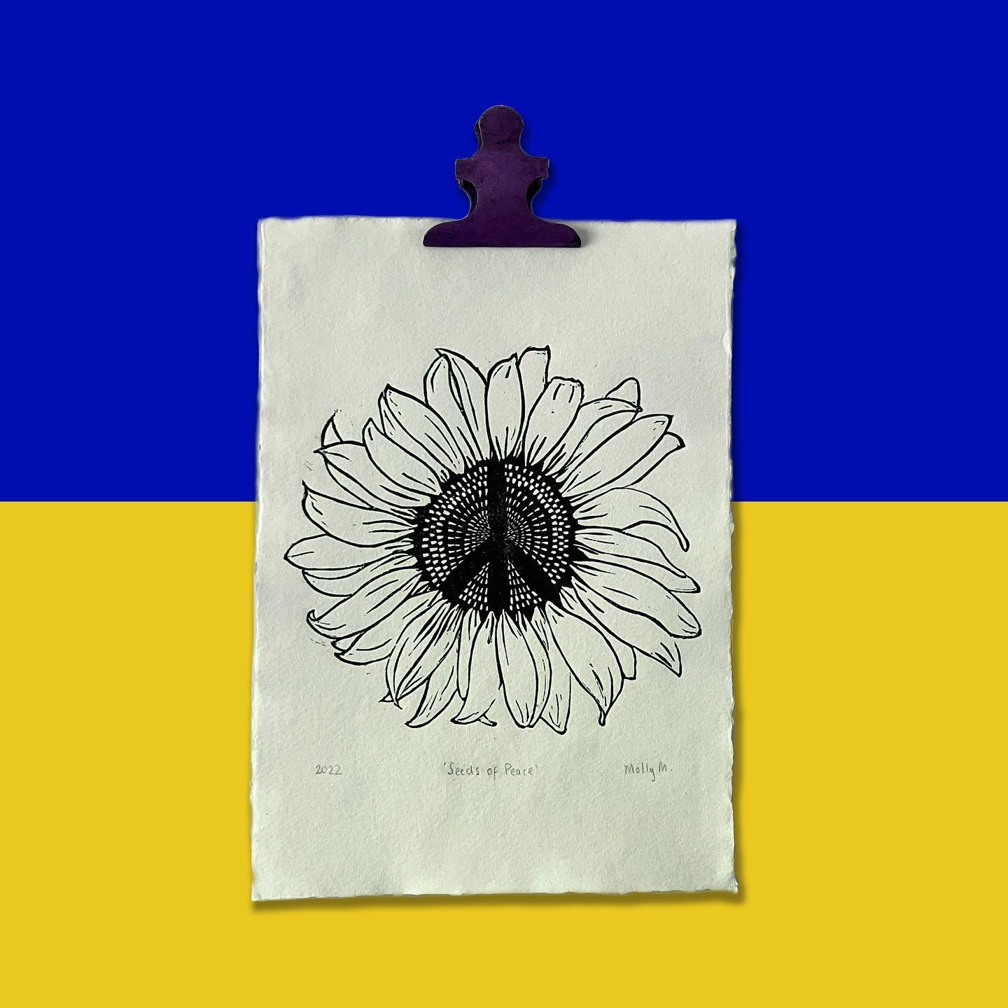 🇺🇦 Please can you help Ukraine? 🇺🇦 

This post is a little different - I&rsquo;ve printed these &lsquo;Seeds of Peace' linocut art prints and they&rsquo;re now available to buy. The etsy shop link is in @mollymuldoonart page bio. These are fundra