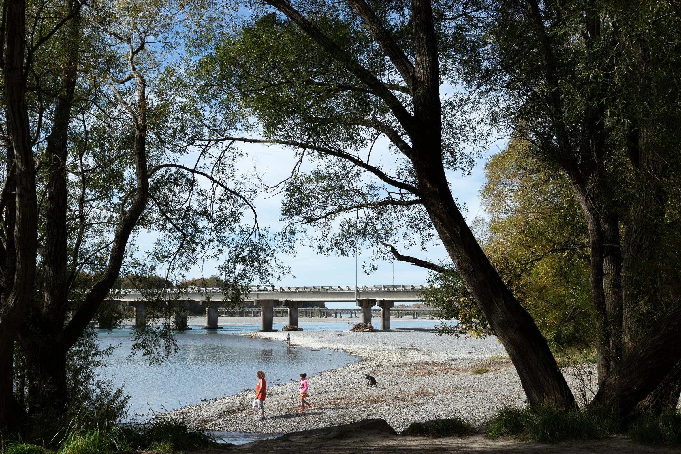   From the Muddy Banks  is an ongoing project about the Waimakariri River, a waterway of cultural, economic, and geographical significance to Canterbury. It focuses on stretches of the riverbank outside the bounds of designated access points, places 