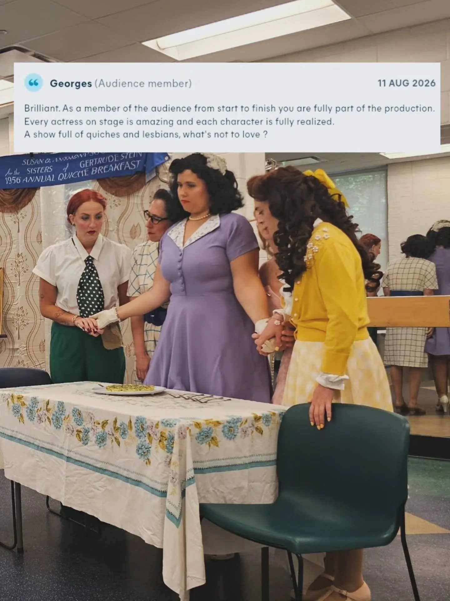 EdFringe audiences are eating our quiche up! 

We are approaching the end of our quiche breakfast here at @edfringe but do not fret, sisters! we still have five more chances for you to get a taste of our quiche. See what our audience members have to 