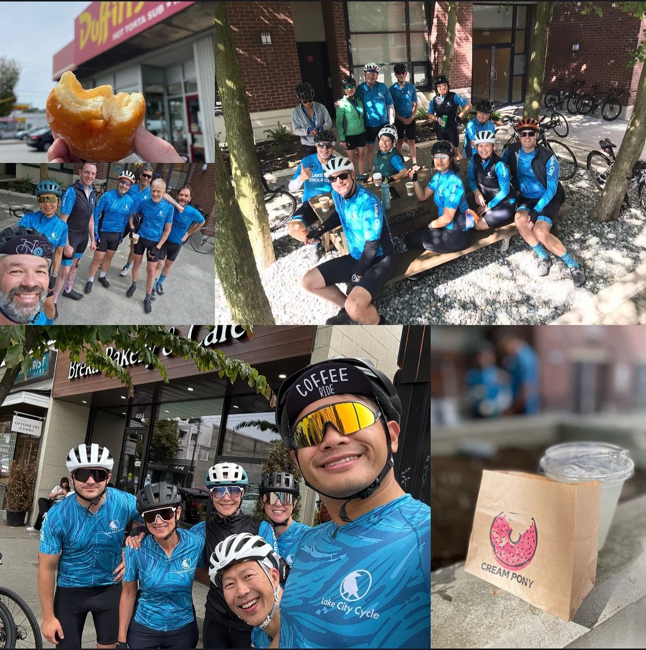 Our annual Triple Donut Ride was a huge success!

#supportsmallbiz #lakecity #roadcyclinglove #roadcyclist #donut #donutshop #lovedonuts #creampony #duffins