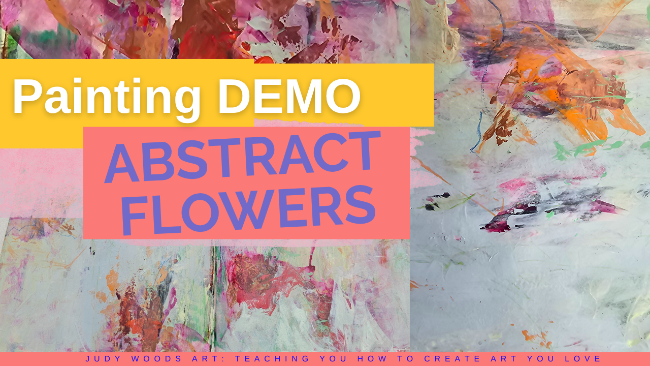 How to Paint Abstract Flowers - Without a brush!