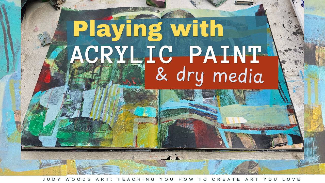 How to Create a Painting By Playing with Acrylic Paint and Dry Media
