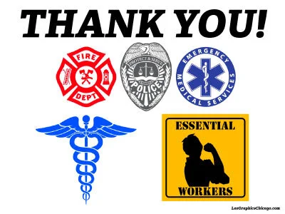 Thank You Essential Workers Yard Sign