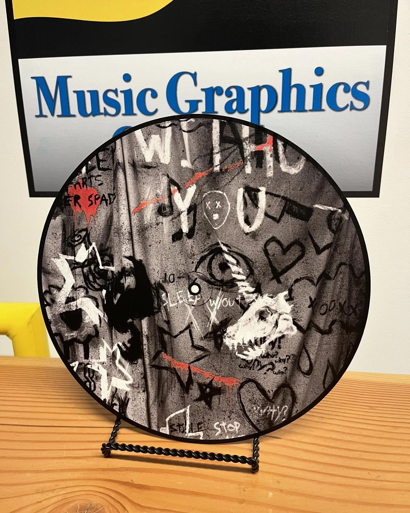 On the press this morning is our signature Direct To Album Digital Prints on the B Side . This one is for @thedenniesband on the @punkrocktacos.vp label.  This band has a special place in our hearts as they opened for us (@13monstersmusic ) at the 5 