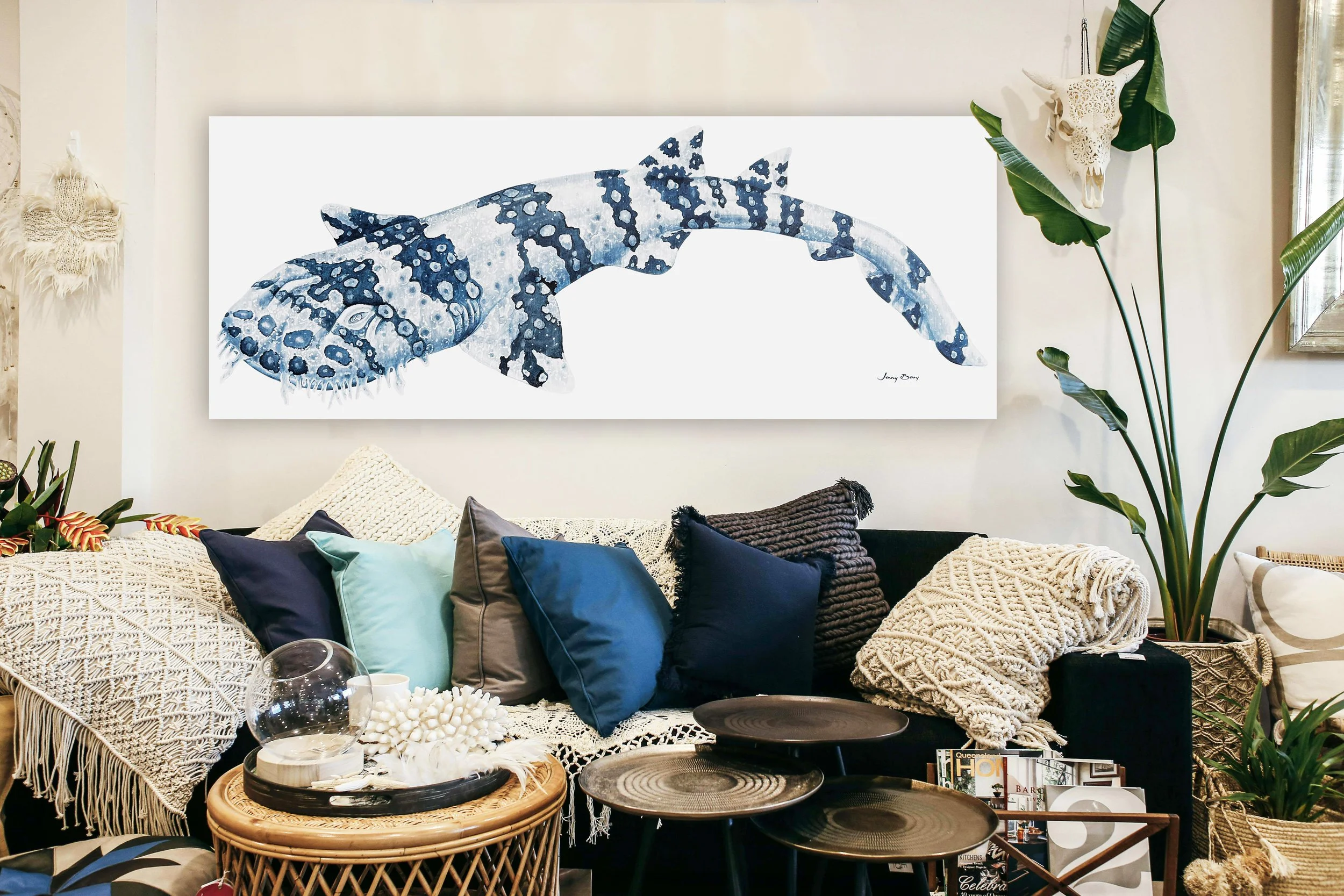 Wobbegong blue cushion lounge.jpg