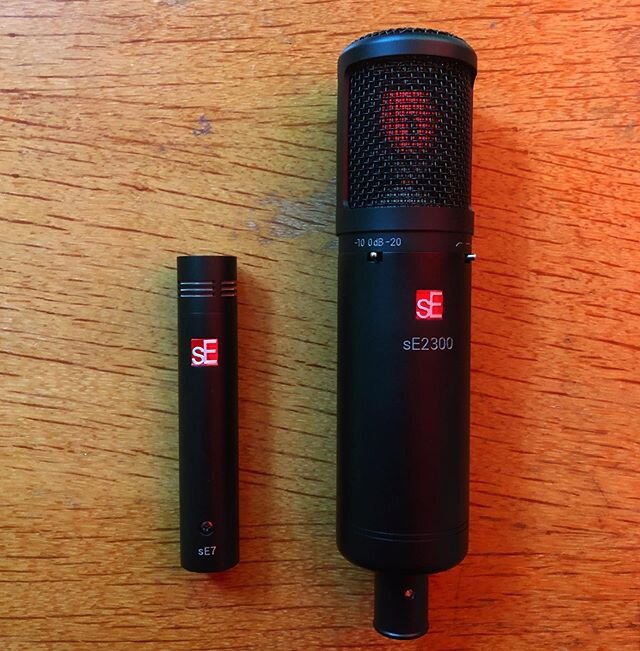 Big thanks to @seelectronics for sending us these two beautiful mics! sE7 on the left, and an sE2300 on the right. We&rsquo;re astounded by their sound, and we can&rsquo;t wait to use them for many recordings and shows to come! #seelectronics #sEmics