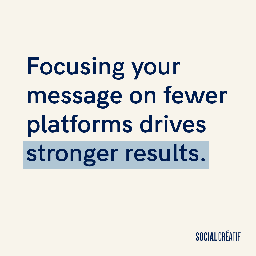 YOU DON’T NEED MORE PLATFORMS